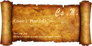 Cseri Marián névjegykártya